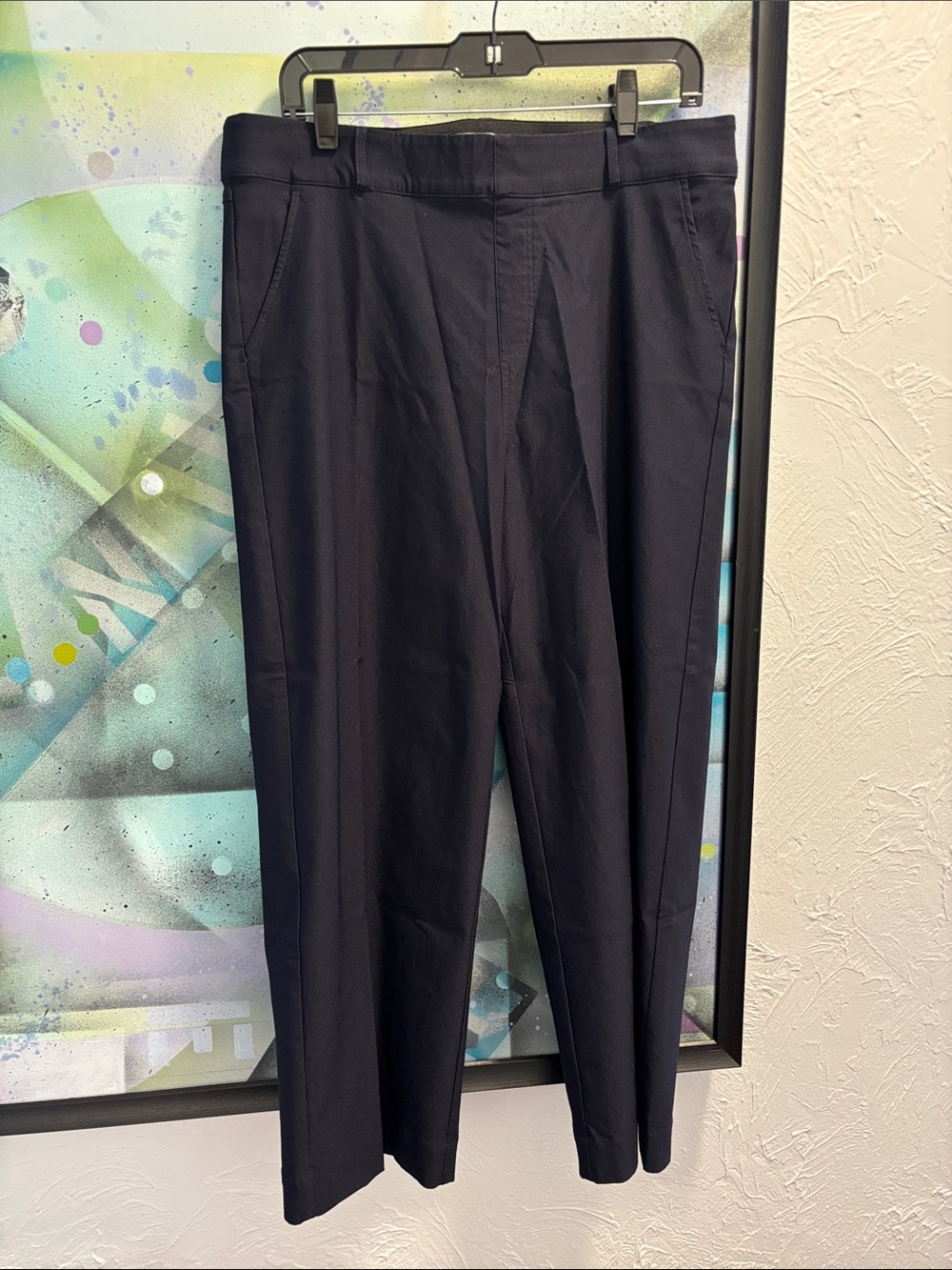 Sara Campbell Navy Straight-Leg Dress Pants